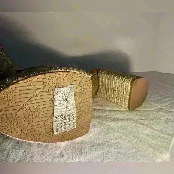 Yellow Box Mules with Espadrille Heel and side detail - Picture 5 of 14